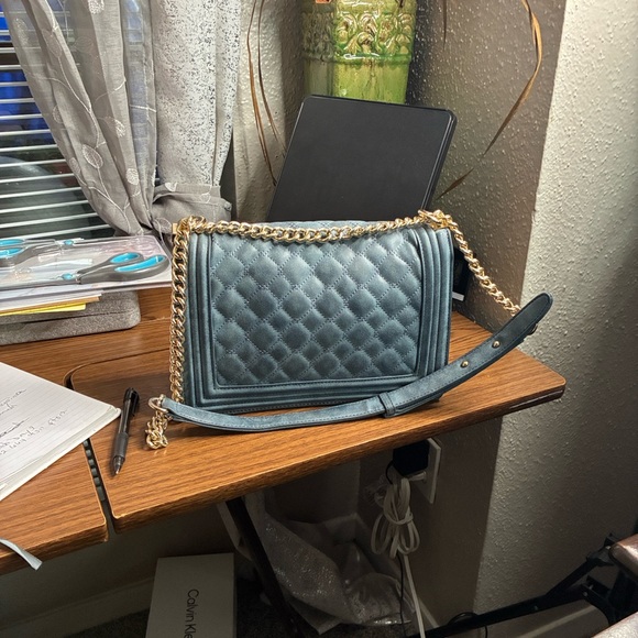 Bebe blue Metallic Quilted Shoulder Bag - Picture 14 of 16